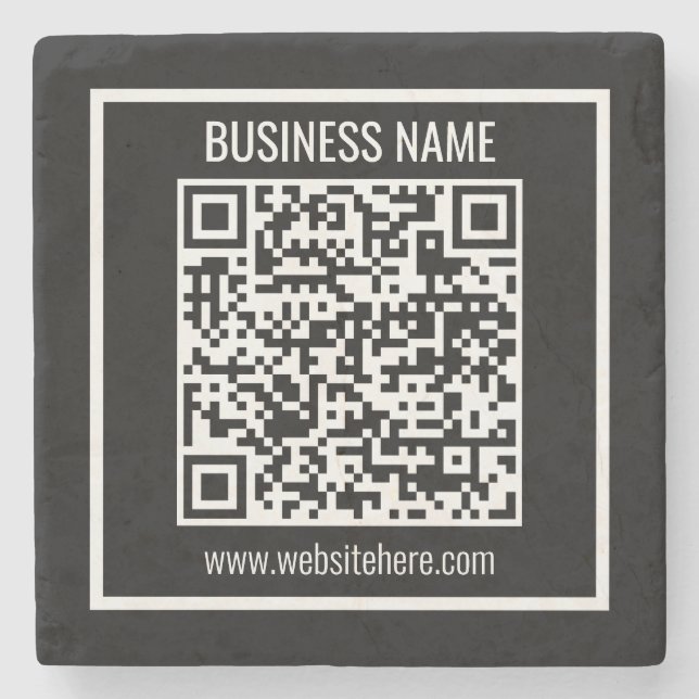 Create a Modern QR code Instantly  Stone Coaster (Front)