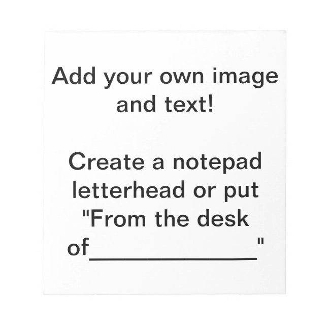 Create a Notepad! Notepad (Front)