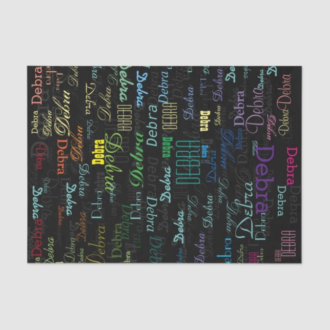 create a personalised and colourful tissue paper (Front)