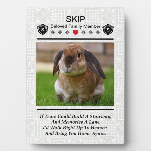 Create A Pet Memorial Photo Plaque (Front)