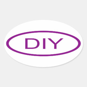 Create a Purple Euro Style Oval Sticker