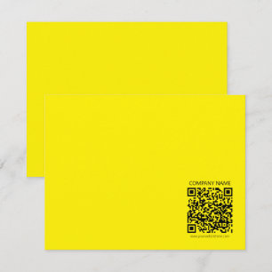 Create a QR Code   Easily Seen Bright Yellow Black Card