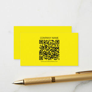 Create a QR Code Easily Seen Bright Yellow Black Enclosure Card
