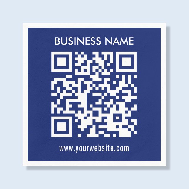 Create a QR code instantly Modern simple design Napkin (Creator Uploaded)