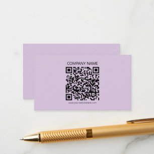 Create a QR Code Pale Lavender Violet Enclosure Card