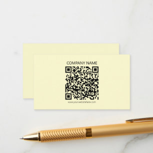 Create a QR Code Pale Yellow Enclosure Card