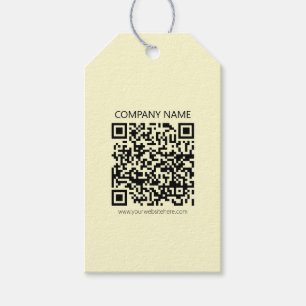 Create a QR Code Pale Yellow Gift Tags