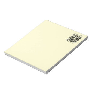 Create a QR Code   Pale Yellow Notepad