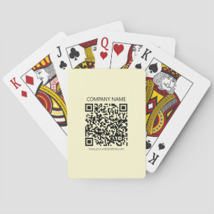 Create a QR Code   Pale Yellow Playing Cards