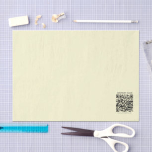 Create a QR Code   Pale Yellow Tissue Paper