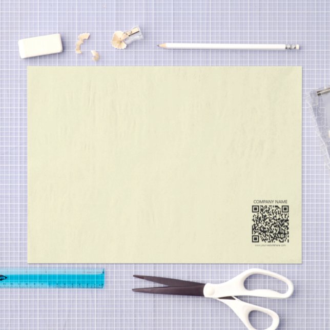 Create a QR Code | Pale Yellow Tissue Paper (Craft)