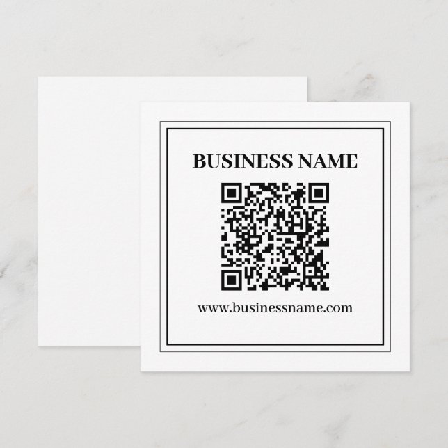 Create a Scannable QR code | Black & White Card (Front/Back)