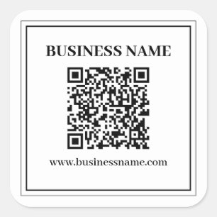 Create a Scannable QR code Black & White Square Sticker