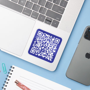 Create a Scannable QR code   Editable Dark Blue