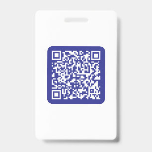 Create a Scannable QR code   Editable Dark Blue ID Badge
