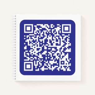 Create a Scannable QR code Editable Dark Blue Notebook