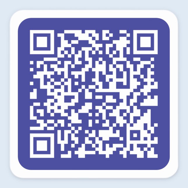 Create a Scannable QR code | Editable Dark Blue Square Sticker (Creator Uploaded)