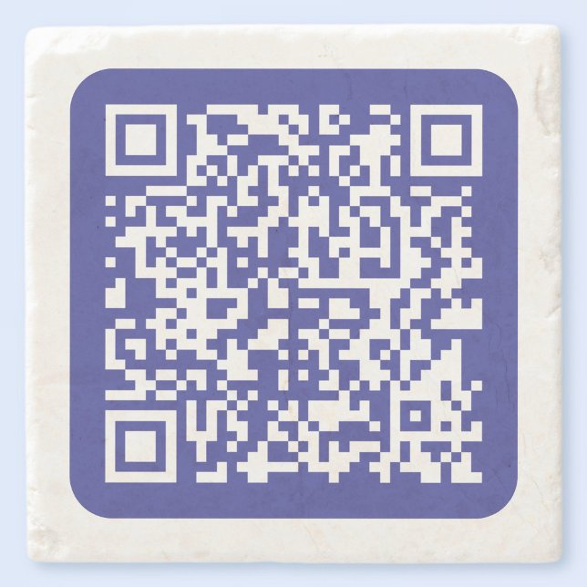 Create a Scannable QR code | Editable Dark Blue Stone Coaster (Creator Uploaded)