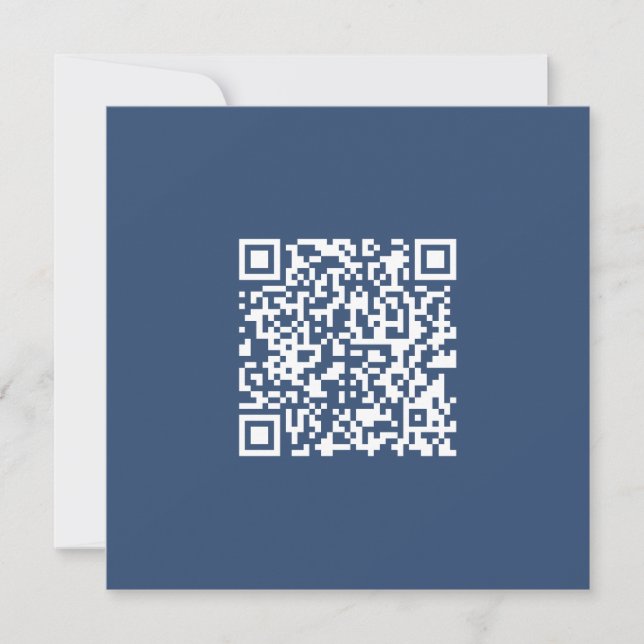 Create a Scannable QR Code | Faded Navy Blue  Card (Front)