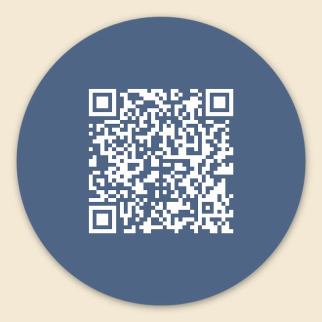 Create a Scannable QR Code | Faded Navy Blue  Classic Round Sticker (Creator Uploaded)