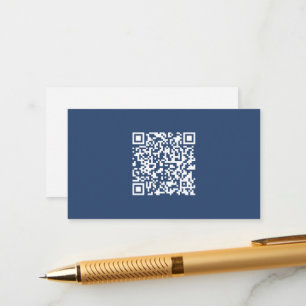 Create a Scannable QR Code Faded Navy Blue Enclosure Card