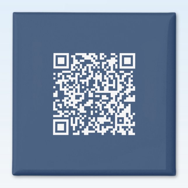 Create a Scannable QR Code | Faded Navy Blue  Magnet (Creator Uploaded)