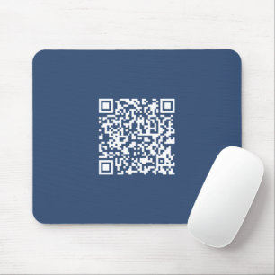 Create a Scannable QR Code   Faded Navy Blue  Mouse Mat
