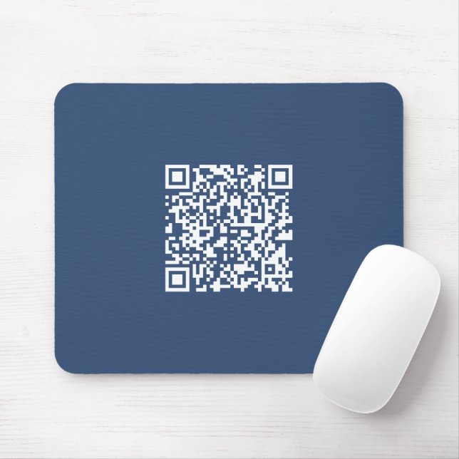 Create a Scannable QR Code | Faded Navy Blue  Mouse Mat (With Mouse)