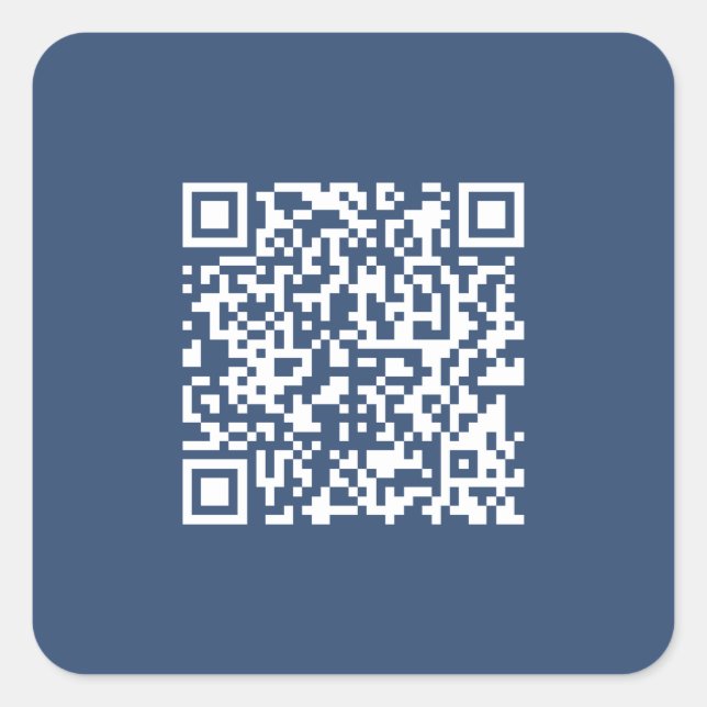 Create a Scannable QR Code | Faded Navy Blue  Square Sticker (Front)