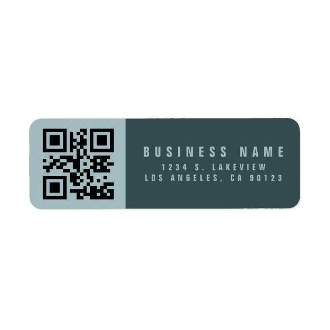Create a Scannable QR Code | Modern Return Address (Front)