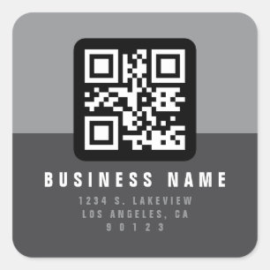 Create a Scannable QR Code Modern Return Address Square Sticker