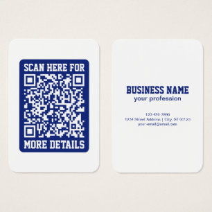Create a Scannable QR code   Navy Blue (editable)
