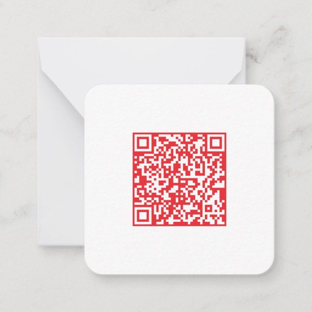 Create a Scannable Red (editable) QR code Card (Front)