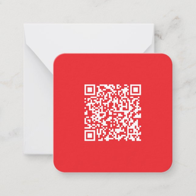 Create a Scannable Red (editable) QR code Card (Front)