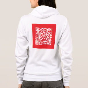 Create a Scannable Red (editable) QR code Hoodie
