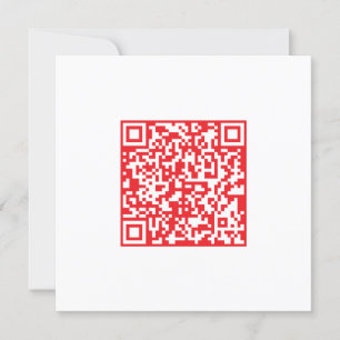 Create a Scannable Red (editable) QR code Thank You Card