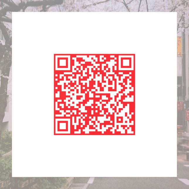 Create a Scannable Red (editable) QR code Window Cling (Creator Uploaded)