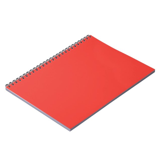 Create a Striking Red Background with White Border Notebook (Left Side)