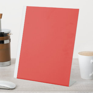 Create a Striking Red Background with White Border Pedestal Sign