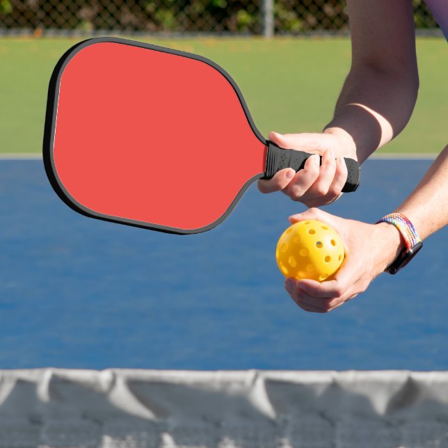 Create a Striking Red Background with White Border Pickleball Paddle (Insitu)