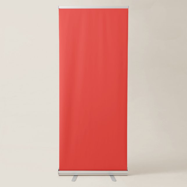 Create a Striking Red Background with White Border Retractable Banner (Front)