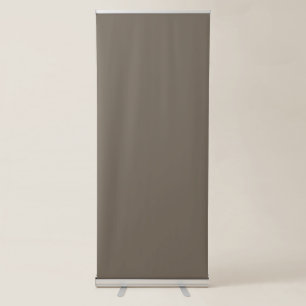 Create a Stylish Living Space with a Brown Wall an Retractable Banner