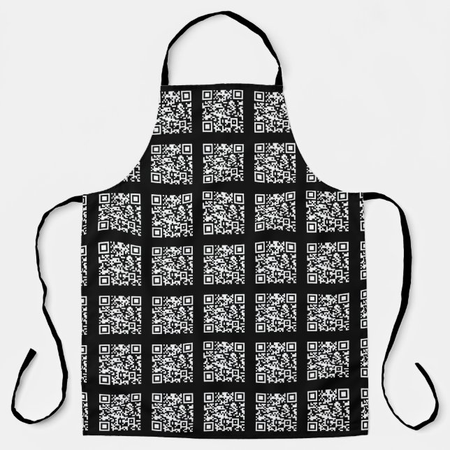 Create a Tiled QR code Pattern | Editable Colour Apron (Front)