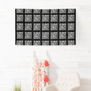 Create a Tiled QR code Pattern Editable Colour Banner