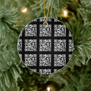 Create a Tiled QR code Pattern   Editable Colour Ceramic Tree Decoration