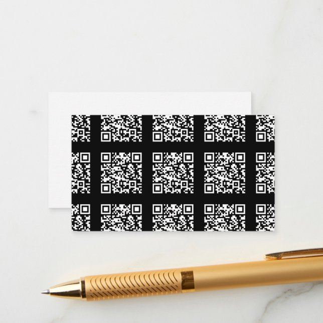 Create a Tiled QR code Pattern | Editable Colour Enclosure Card (Front/Back In Situ)