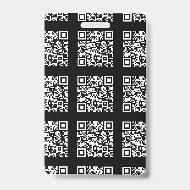 Create a Tiled QR code Pattern | Editable Colour ID Badge (Front)
