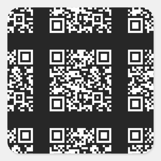 Create a Tiled QR code Pattern | Editable Colour Square Sticker (Front)