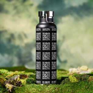 Create a Tiled QR code Pattern   Editable Colour Water Bottle