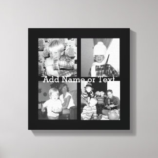 Create an Instagram Collage with 4 photos - black Canvas Print
